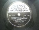 ANDY WILLIAMS HLA 8784 RARE 78 RPM 78RPM RECORD INDIA INDIAN BLACK EX