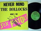 SEX PISTOLS NEVER MIND THE BOLLOCKS HERE'S THE VIRGIN OVED 136 UK AUTOGRAPH LP