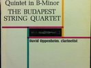BUDAPEST STRING QUARTET brahms clarinet quintet LP Mint- ML 5626 OPPENHEIM