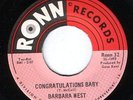 Northern Soul - Barbara West - Congratulations Baby - Ronn - US