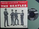 THE BEATLES-SHE LOVES YOU,SWAN,ORIGINAL PIC SLEEVE & 45, RARE