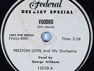 Hear R&B Mod Exotica 78 rpm PRESTON LOVE Voodoo FEDERAL 12038 promo