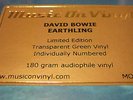 DAVID BOWIE Earthling Numbered Limited Edition Transparent Green Vinyl LP SEALED
