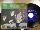 OLA AND THE ANGLERS INTROVABILE 45 GIRI ANNI SESSANTA ROCK'N'ROLL SVEDESE