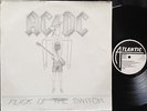 AC/DC - FLICK OF THE SWITCH Very rare irish b&w ATLANTIC LP Release