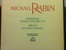 MICHAEL RABIN wieniawski & bruch violin LP Mint- ANG 35484 Angel UK 1957 Mono