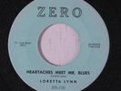 LORETTA LYNN: Heartaches Meet Mr. Blues / New Rainbow 45 rare Country