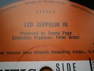 LED ZEPPELIN III (1970 UK Plum/Red Label, Peter Grant Credit, Vinyl LP *LOOK*)