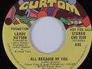 70's Soul Funk Breaks 45 LEROY HUTSON All Because Of You CURTOM HEAR NM