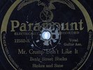 Hear Blues 78 rpm BEALE STREET SHEIKS Mr. Crump Don't Like It PARAMOUNT 12552