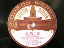 78rpm FRANZ VON VECSEY Violin BACH ARIE - SINGLE-SIDED GERMAN ODEON
