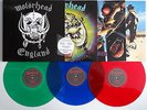MOTÖRHEAD England 3LP-BOX OVERKILL-ACE OF SPADES-BÖMBER BLUE-GREEN-RED VINYL LTD