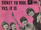 THE BEATLES 45 TICKET TO RIDE+PS DENMARK RARE