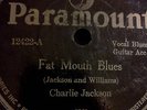 Charlie Jackson,Paramount#12422,Fat Mouth Blues, VG+78,Blue,1924-1931