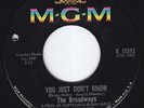 BROADWAYS You Just Don't Know RARE northern soul 45 two superb dancers LISTEN
