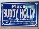 RÉPLIQUE plaque de rue place BUDDY HOLLY rock'n'roll  personnalisation possible