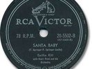 Rare EARTHA KITT Christmas 78 RPM Record. Santa Baby. RCA 20-5502