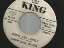 NEW BREED R&B bw/ SOUL BLUES- JOHNNY WATSON--BROKE & LONELY-HEAR-1961 PROMO KING