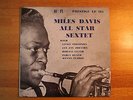 VINTAGE RECORD  MILES DAVIS ALL STAR SEXTET PRESTIGE LABEL LP 182