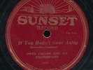 13pc78-Jazz-Sunset 1133-Owen Fallon & his Californians.-RARE Hwd label
