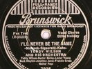 78 RPM -- Billie Holiday (with Teddy Wilson and His Orch.), Brunswick 7926, E+/E