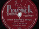Hear R&B 78 rpm LITTLE RICHARD Little Richard's Boogie PEACOCK 1658 Johnny Otis