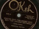 Virginia Liston Bill Draw, Clarence Williams, Bechet  Armstrong Okeh 8173 78 rpm