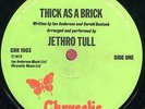 Jethro Tull LP Thick as a brick UK Chrysalis 1st press White writing on labels
