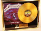 Metallica, Ride The Lightning, mit Cover, Gold Record goldene Schallplatte Award