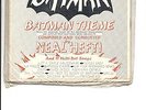 BATMAN THEME - Neal Hefti - Jukebox EP - Still Sealed