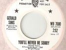GERALD SIMS YOULL NEVER BE SORRY Rocket WARNER BROS DJ CHICAGO  NORTHERN SOUL 45