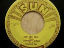 JOHNNY CASH   cry cry cry  SUN 221  orig 1955   RARE 45  VG+