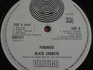 BLACK SABBATH   PARANOID ** 1970 UK 1st Large Swirl VERTIGO LP