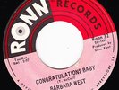 CROSSOVER 45 RPM - BARBARA WEST on RONN RECORDS