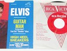 ELVIS PRESLEY: Guitar Man/ High Heel Sneakers 45: NM PICTURE SLEEVE & DISC