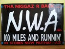 Rap Poster NWA 100 Miles and Runnin Ruthless 1990 DR DRE RECORD LABEL PROMO