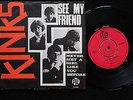 KINKS See My Friend Denmark 1965 45 + PS on Pye 7