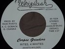 CORPSE GRINDERS RITES, 4 WHITES RARE KBD PUNK 45 WHIPLASH NY DOLLS N MINT LISTEN