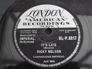 RICKY NELSON IT'S LATE RARE 78 RPM RECORD 1958