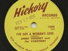 Rare Doo Wop 78 - Jimmy Sweeney & Varieteers - I've Got A Woman's Love - HEAR