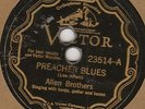 ALLEN BROTHERS - PREACHER BLUES - VICTOR 23514