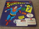 VINTAGE SUPERMAN VINYL LP BOX SET 1966 COMIC BOOK BUTTON IRON ON PATCH RARE NM