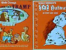 CHILDRENS 2 LP LOT: WALT DISNEY LADY AND THE TRAMP, 101 DALMATIONS Disneyland