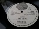 BLACK SABBATH PARANOID 1970. UK PRESS. LARGE VERTIGO SPIRAL. SUPERB