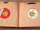 Vintage Record Album w/ (15) 45rpm Records & 15 Adapters, MIxed Artists