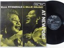ELLA FITZGERALD & BILLIE HOLIDAY At Newport VERVE Jazz LP  VG++  rare mono press