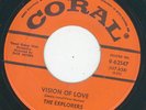 Doo Wop - Explorers - Vision of love / On a clear night  {Coral}   M-