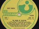 Deep Purple - 'Book Of Taliesyn' UK Harvest LP SHVL751