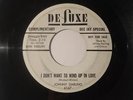 Johnny Darling 45 Doo wop R&B Oldies Deluxe DJ I Don't Want To Wind Up In Love