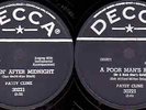 Patsy Cline Rock'N Roll 78 RPM Record Walkin’ After Midnight / A Poor Man’s Rose